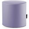 CAB Pouff Luna colore (Lilla) Ecopelle mis.Diametro 44 h.42 cm. Sfoderabile con cerniera Trasporto Gratis. Cuciture rinforzate, Interno poliuretano espanso alta densita'