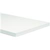 Decor Space Mensola da muro sospesa in legno con bordo squadrato (Bianco, 100 x 30 x 1.8 cm)