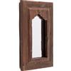 DESIGN DELIGHTS Specchio da Parete Orientale Sara | 40 cm, Legno di Mogano | Rettangolare, Marocchino, in Legno per Sala