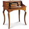 Giò Luxury Scrittoio, Stile Classico, In Legno Massello E Mdf Con Rifinitura In Noce Lucido - Mis. 78 X 50 X 94