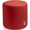 Avalon - Pouf Poggiapiedi Rigido CILINDRO Mamba Ignifugo Classe 1IM in Ecopelle Nautica, Puff Poggiapiedi, Seduta da Interno ed Esterno, Professionale Comodo Impermeabile, Made in IT(45cm-Rosso scuro)