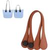 Generico Manici Borsa,Manici per Borse Uncinetto,Manici per Borse Lunghi Corti Sottili Manici in Pelle PU tracolle per O Bag Manici per Borse da Tenere a Mano per la Realizzazione (Marrone, 51CM)