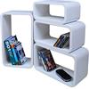 Cube Mensola Da Muro Libreria Scaffale Vari Colori Retrò Cubi Moderno LO01 (Bianco)