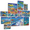 Giallobus - Set 10 Quadri Multi Pannello - Stefano Calisti - Raccolta Mare - Legno MDF - | 2 x 42x29,7cm | 4 x 29,7x21cm | 4 x 21x14,85cm | - Pronti da Appendere - Quadri Moderni per la casa
