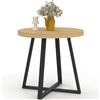 IDMarket - Tavolo da pranzo rotondo SELMA 4 persone in legno e nero 80 cm