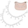 PH PandaHall 2pz Catena Decorativa per Borsa con Perle 26.2cm Tracolla Decorativa per Borsa in Lega Argento Estensione per Borse per Borsetta Borse a Spalla