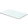 WEMYUFURN Mensola in vetro trasparente, 60 cm x 30 cm, per soggiorno, camera da letto e ufficio
