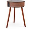 EVERGREENWEB MATERASSI & BEDS EVERGREENWEB - Tavolino Bluetooth Speaker con Stazione di Ricarica Wireless, Porta USB e Stereo Speaker - Tavolino da Caffè in Legno Smart