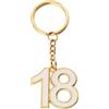 Doni Bomboniere Diciottesimo 12PZ Portachiavi con Il Numero 18 Idee Regalo Complete Originali Economiche