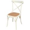 Biscottini Sedie sala da pranzo legno massello 86x42x46 cm - Sedia cucina e soggiorno in rattan - Sedie in legno da esterno e interno - Sedia legno bianca Cross