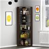 HOMIDEA ANKLE Libreria - Mensola da angolo - Scaffale per libri - Scaffale per ufficio/soggiorno dal design moderno (Noce)