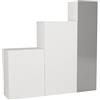 Vente-unique-Armadio modulare 3 ante Con specchio L180 cm Bianco - TELEZA