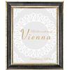 BIRAPA Cornice portafoto in argento Vienna 40 x 50 cm - Cornice portafoto vintage in nero argento con cornice decorativa per interni ed esterni, cornice in legno