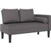 vidaXL Sdraio con Cuscini Grigio in Similpelle, divano letto, divano imbottito, seduta da soggiorno, dormeuse, seduta da salotto, divano 2 posti