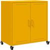 vidaXL Credenza Giallo Senape 68x39x72 cm in Acciaio