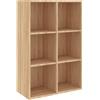 vidaXL Libreria per credenza, 50 x 25 x 80 cm, colore: grigio