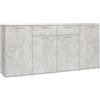 vidaXL Credenza Grigio Cemento 160x36x75 cm in Legno Multistrato