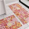 PETTI Artigiani Italiani - Tappeto Cucina Antiscivolo Lavabile in Lavatrice, Passatoia Cucina, Tappeto Cucina Lungo, 52x240 cm, Disegno Vietri Rosso, 100% Made in Italy