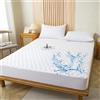 Odot Trapuntati Lenzuola Coprimaterasso con Angoli - Tinta Unita Impermeabile Extra Profondo Morbido Elastica Proteggi Coprimaterasso per Letto Singolo Matrimoniale King (Plaid Bianco,180x200+28cm)
