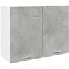 vidaXL Mobile Pensile "Lyon" Grigio Cemento 80x31x60 cm