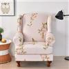 Hixingo 2 Pezzi Copripoltrona con Orecchie Elasticizzato, Copripoltrona 1 Posto - Microfibra Copripoltrone Lavabile Copri Poltrona Soggiorno - Stile Moderno Copertura Poltrona (Fiore Elegante)