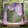 FANSU Arco Matrimonio Drappeggio in Chiffon, 1 Pannelli Drappeggio di Arco di Nozze Chiffon Decorativa per Matrimoni, Cerimonia, Festa, Fase, Sfondo (Lavanda,160x800cm)