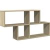 vidaXL Scaffale a Parete Rovere Sonoma 100x20x53cm Legno Multistrato, scaffale a Muro, scaffale espositivo, espositore a Muro, scaffale pensile