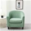 Morbuy 2 Pezzi Impermeabile Copripoltrona con Cuscino Separato, Copripoltrona 1 Posto Elasticizzato Universale, Poltrona Club da Cocktail Chesterfield con Braccioli (Verde Salvia)