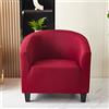 Morbuy Copripoltrona 1 Posto Chesterfield Elasticizzato,Universale Poltrona Club da Cocktail Antiscivolo Rimovibile Tub Chair CopripolTrona (Rosso)