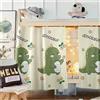 Treer Tenda Letto a Castello, Tenda da Letto Matrimoniale Panno Oscurante Antipolvere Tenda da Letto Oscuranti per Privacy in Traspirante per Tenda a Baldacchino (Dinosauro Kawaii,1.15x2M)