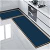 Hixingo Tappeto Cucina in Diatomite, Assorbenza Passatoia Cucina Antiscivolo, Lavabile Tappeti da Cucina Tappeto da Cucina Tappeto da Bagno Tappetino per Doccia (Blu Navy,60x180cm)