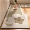Hixingo Tappeto Cucina in Diatomite, Passatoia Cucina Antiscivolo Lavabile Tappeti da Cucina, Tappeto da Cucina Design Moderno Tappeto da Bagno Tappetino per Doccia (50x80cm,Il Fiore)