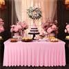 FANSU Tovaglia in Spandex Rettangolare, Gonne Tovaglia Gonne per Tavolo Feste Tovaglie Antimacchia Elastico Elasticizzato per Compleanno Matrimonio Banchetto Nozze (8FT/243x76cm,Rose)