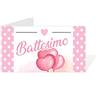 Gicaprice Bigliettini Battesimo Bomboniere Personalizzati con Stampa Inclusa | Bigliettini Confetti Battesimo Personalizzato | Bigliettini Bomboniere Stampati | Eventi | Feste (20 Bigliettini - Modello 10)