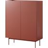Komodee Cassettiera Kelowna KD97 Rosso/Quercia 97x122x37 cm