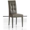 Arredo Stock Sedia design in ecopelle, 46x45x100 cm (Tortora)