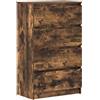 vidaXL Credenza Rovere Fumo 60x35x98,5 cm in Legno Multistrato