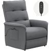 FLEXISPOT Poltrona Relax Elettrica Push Back Sedia Relax Ergonomica Schienale Regolabile 105-155°, Per Arredo Salotto, Soggiorno e Ufficio