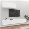 Azzrora Set Mobili Porta TV 3 pz Bianco in Legno Multistrato, Mobile per TV Soggiorno, Mobiletto Salotto Moderno