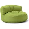 Lumaland - Pouf per esterni, pouf rotondo, con imbottitura da 320 l, 90 x 50 cm, verde