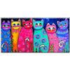 Nativeemie Gatti Moderni Stampe su Tela - Animali Colorati Graffiti Pop Art Quadri per Camera dei Bambini - 70x140 cm / 27,6x55,1 Senza Cornice