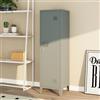 [en.casa] Armadio da Ufficio con Anta e Serratura Mobile in Acciaio per Archivio con 3 Scomparti Armadio da Spogliatoio 137 x 38 x 38 cm Grigio Scuro