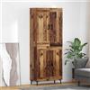 RCODSSK Highboard 2 pezzi legno vecchio legno con molto spazio di archiviazione, armadietto con ante e gambe in legno