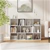 RELAX4LIFE Libreria a 11 Cubi Reversibile, Scaffale Autoportante in Legno con Kit Anti-Ribaltamento, Moderno Organizzatore di Stoccaggio per Soggiorno, Camera da Letto, Stanza dei Bambini (Bianco)