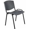 SEDIAOFFICE - Sedie Ufficio Senza Ruote, Sedia Scrivania Ergonomica, per Studio, Sala D'Attesa, Sala Riunioni e Conferenze, Comoda Sedia Ufficio Economica Senza Braccioli (Grigio Antracite)