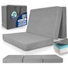 Beautissu Premium XXL Materasso pieghevole 140x200 cm Letto per gli ospiti incl. Borsa - spessore extra 14 cm Materasso schiuma viscoelastica - elevato comfort lavabile Materasso - Grigio