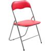 VIRSUS Sedia pieghevole colore ROSSO 346, misura aperta 44x48x78 cm, sedie salvaspazio, seduta in PVC Imbottita, piedi antiscivolo, per giardino, cucina, ufficio, campeggio (1)