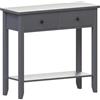 Vida Designs Windsor-Tavolo consolle con 2 cassetti, Colore:, Grigio, 2 Drawer