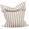 SXBCyan Fodera Pouf da Esterno (senza imbottitura) Sqaure pouf poltrona sacco Galleggiante For Piscina - Grande Comoda Interni Ed Esterni Cuscino(Light khaki-stripe)