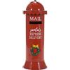 EMPOTEC Cassetta Postale Babbo Natale Buca delle Lettere Cilindrico Decorazione Addobbo FESTIVITÀ Natalizia in Metallo h52 cm / Ø19 cm da Terra/Pavimento Idee Regalo Alta qualità